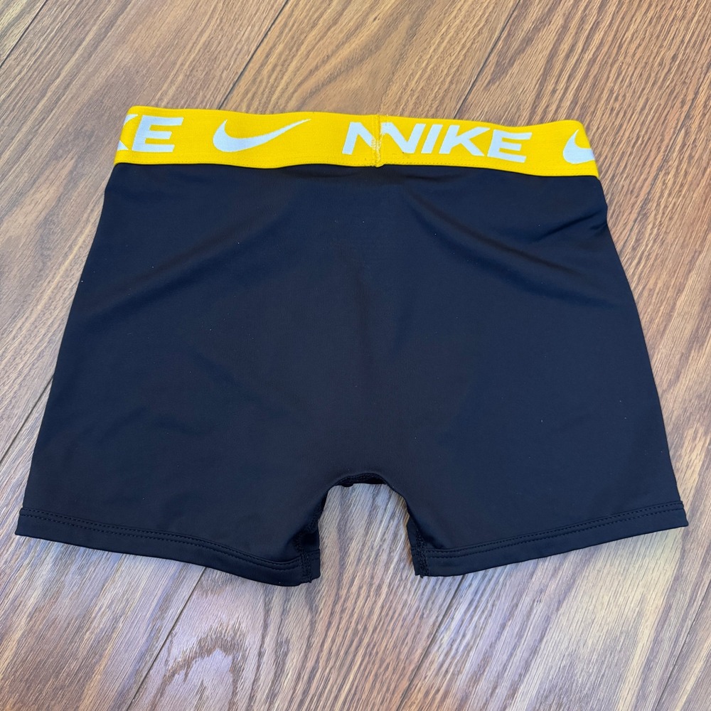 Nike Pro Dri-FIT Kids Compression Shorts 2-Pack Black Pink Yellow Size Medium M - Picture 6 of 11